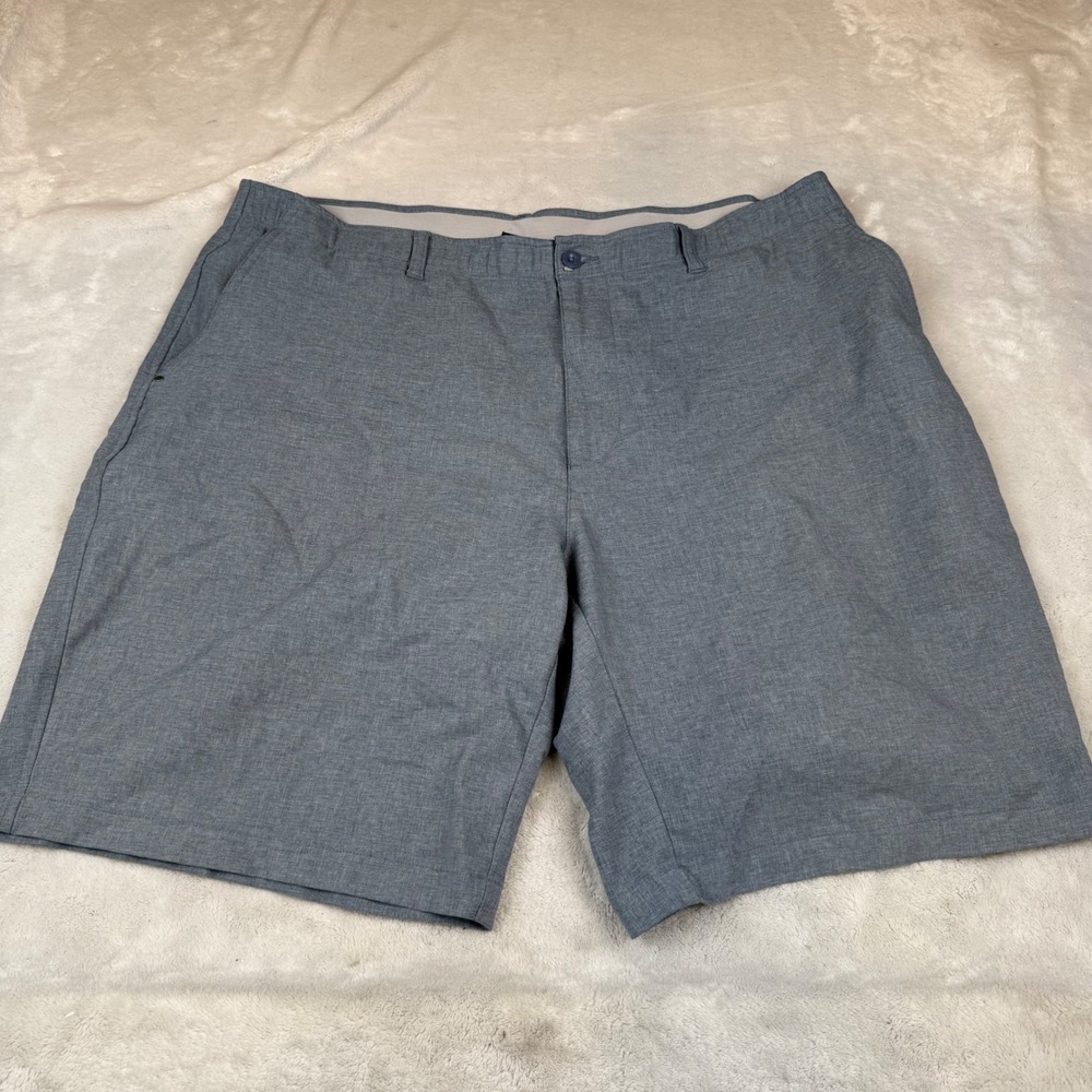 Bolle Golf B-Tech Mens Shorts Blue Heather Flat Front Size 40 Polyester Athletic
